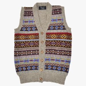 NWT $250 HOWLIN' BY MORRISON SWEATER VEST FAIR ISLE SMALL scarf hat gilet